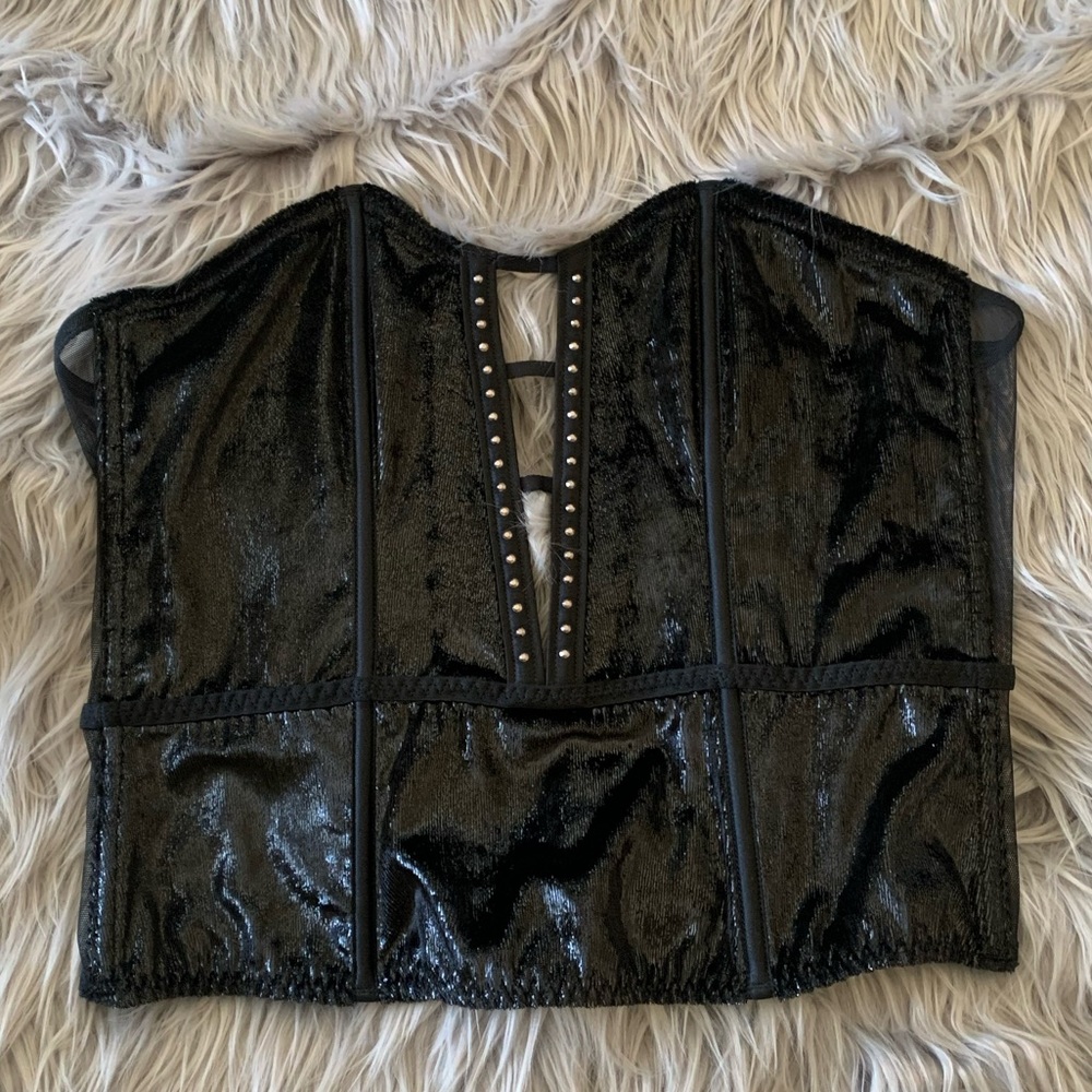 Victorias Secret black bustier corset top
